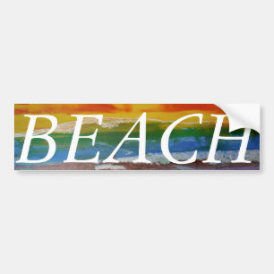 Adesivo Para Carro Borracha-adesivos do para-choques, BEACH