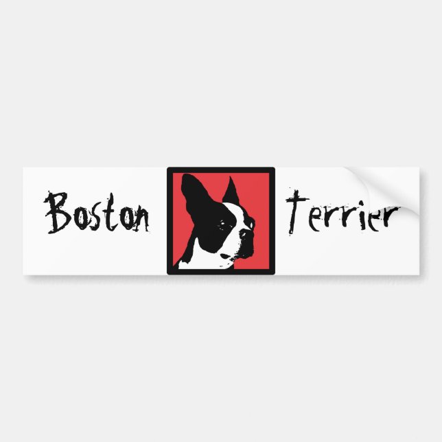 Adesivo Para Carro Boston Terrier (Frente)