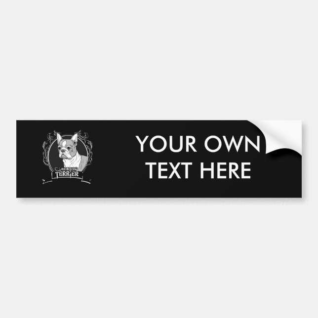 ADESIVO PARA CARRO BOSTON TERRIER (3) (Frente)