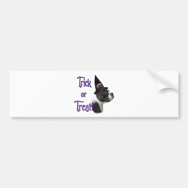 Adesivo Para Carro Boston Terrier Trick (Frente)