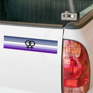 Adesivo Para Carro Botão Lésbica Bumper Sticker