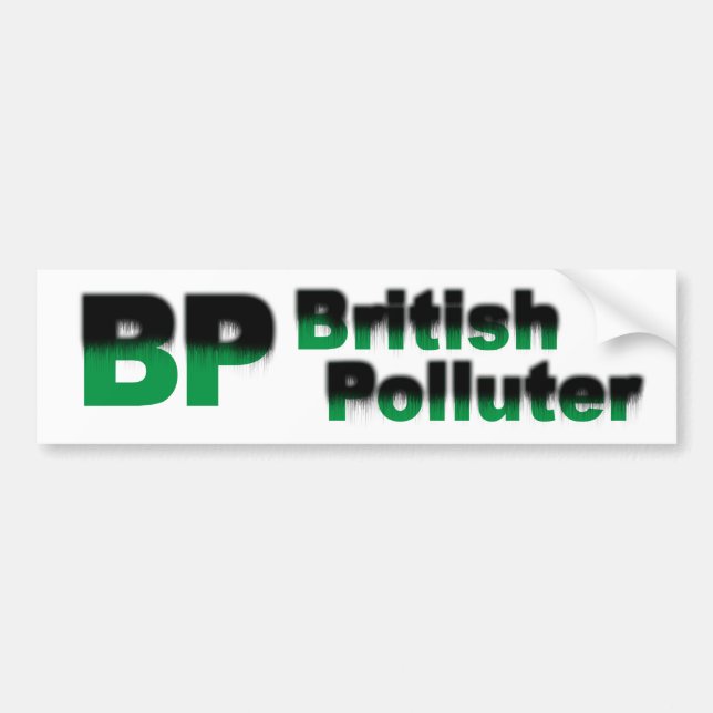 Adesivo Para Carro BP: Poluidor britânico (Frente)