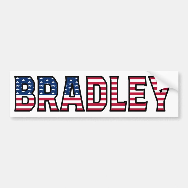 Adesivo Para Carro Bradley Name Vorname USA Aufkleber Sticker Auto (Frente)