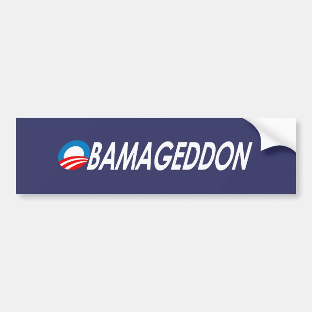 Adesivo Para Carro Branco de Obamageddon (Frente)