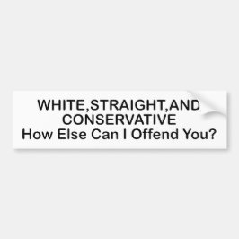 Adesivo Para Carro Branco, Hetero e Conservador