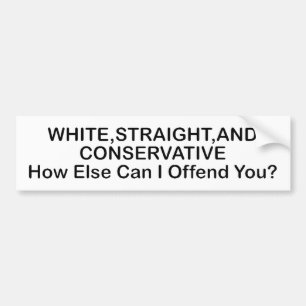 Adesivo Para Carro Branco, Hetero e Conservador