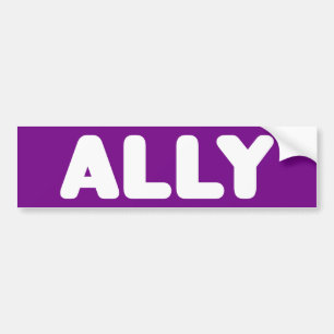 Adesivo Para Carro Branco & roxo retos do dia do espírito do aliado