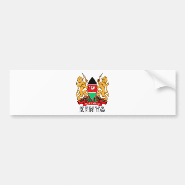 Adesivo Para Carro Brasão de Kenya (Frente)
