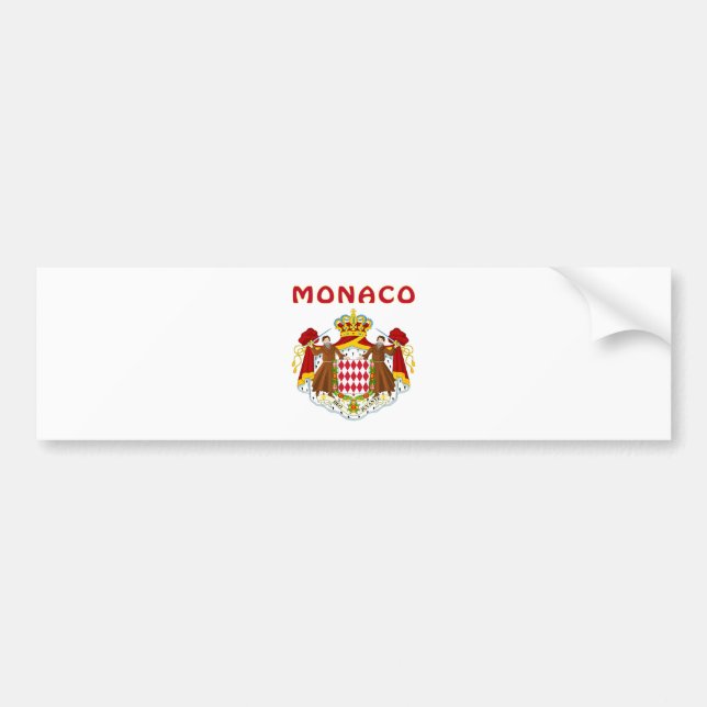 Adesivo Para Carro Brasão de MONACO (Frente)