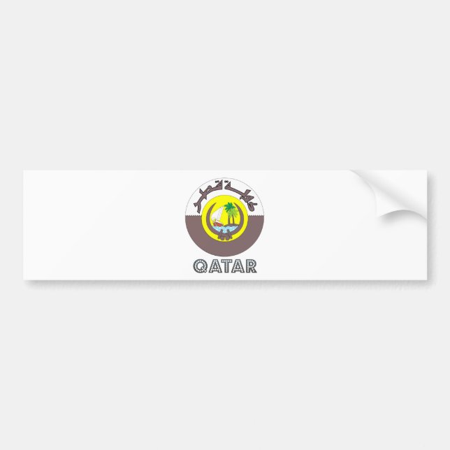 Adesivo Para Carro Brasão de Qatar (Frente)