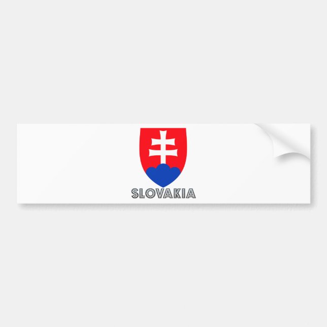 Adesivo Para Carro Brasão de Slovakia (Frente)