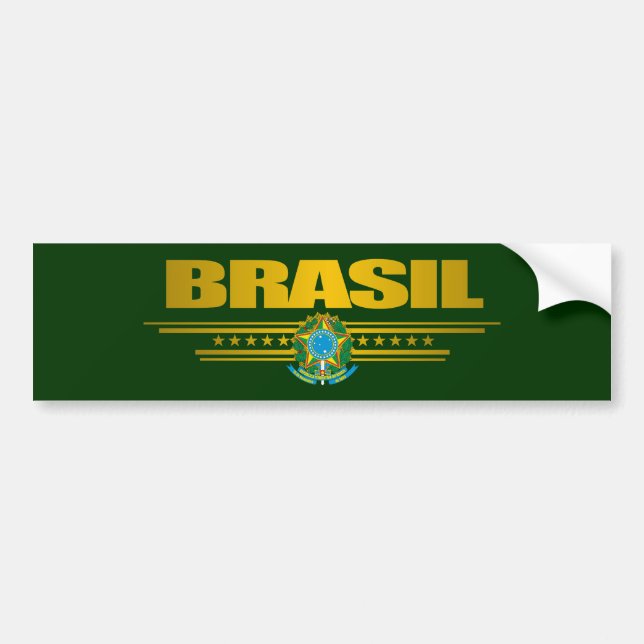 Adesivo Para Carro "Brasil Dourado" (Frente)