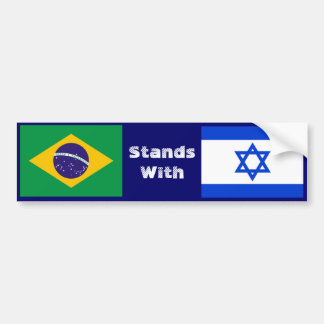 Adesivo Para Carro Brasil está com Israel
