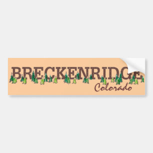 Adesivo Para Carro Breckenridge Colorado, batedor da linha da árvore