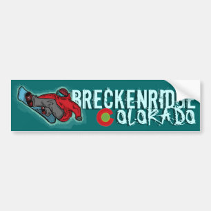 Adesivo Para Carro Breckenridge Colorado Snowboarder para-choques