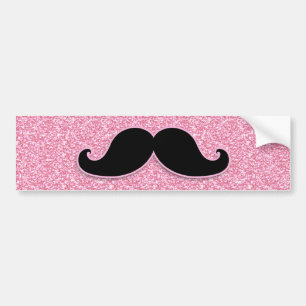 ADESIVO PARA CARRO BRILHO PRETO FEMININO DO ROSA DO BIGODE IMPRESSO