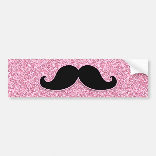 ADESIVO PARA CARRO BRILHO PRETO FEMININO DO ROSA DO BIGODE IMPRESSO (Frente)