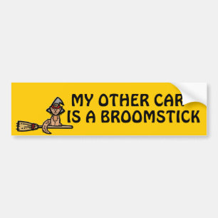 Adesivo Para Carro Broomstick de guincho de gato de Halloween