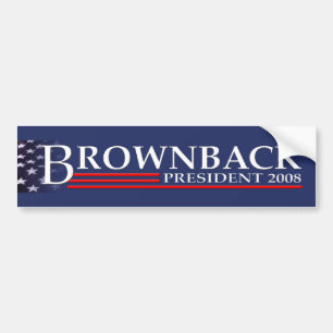 Adesivo Para Carro BROWNBACK PARA o PRESIDENTE autocolante no vidro