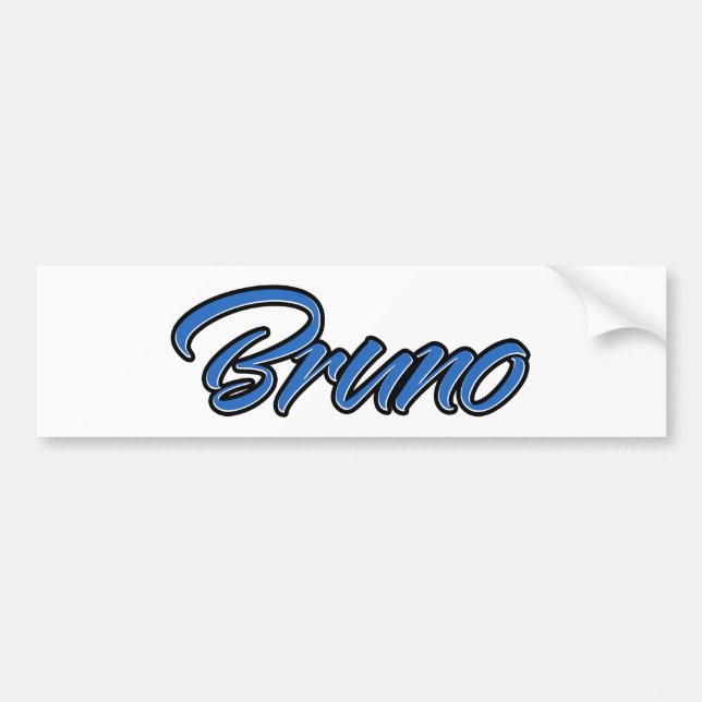 Adesivo Para Carro Bruno Name blue Aufkleber Sticker Autoaufkleber (Frente)