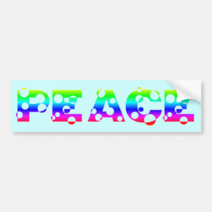 Adesivo Para Carro Bubble Dot Rainbow PEACE