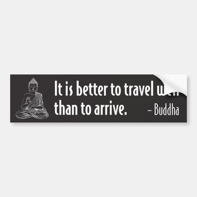 Adesivo Para Carro Buda Bumper Sticker - Melhor para Viagem Bem... (Frente)