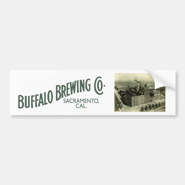 Adesivo Para Carro Búfalo Brewing Empresa, Sacramento, CA (Frente)