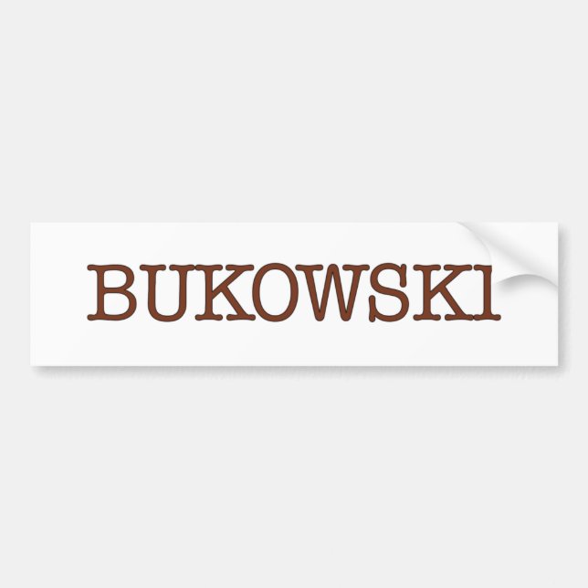 Adesivo Para Carro Bukowski (Frente)