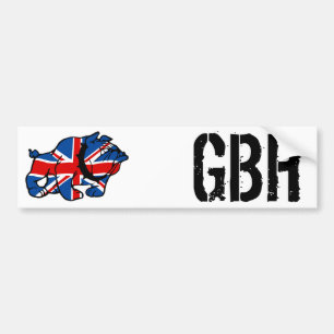 Adesivo Para Carro Buldogue de Union Jack