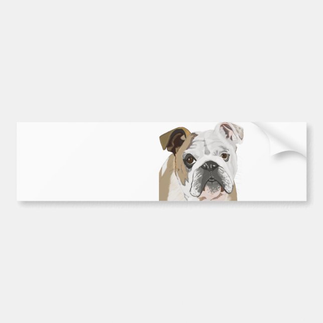 Adesivo Para Carro Buldogue Inglês (Frente)