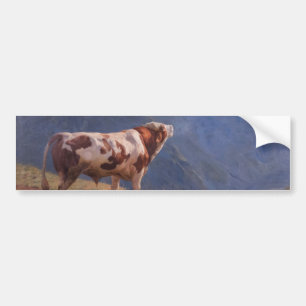 Adesivo Para Carro Bull in the Alps (by Eugène Burnand)