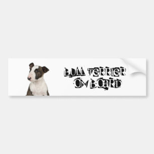 Adesivo Para Carro Bull terrier a bordo