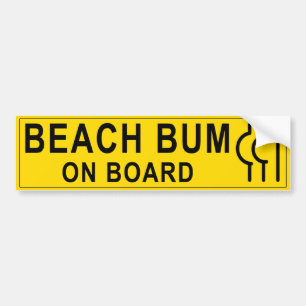 Adesivo Para Carro Bum de Praia Amarela masculino no Conselho