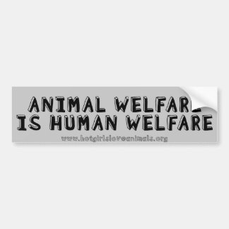 Adesivo Para Carro Bumper - Animal welfare is human welfare