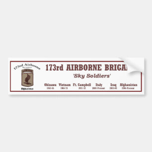Adesivo Para Carro Bumper.Sticker - 173rd brigada transportada por