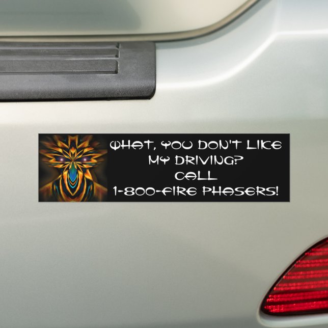 Adesivo Para Carro Bumper Sticker Alienígena (No carro)