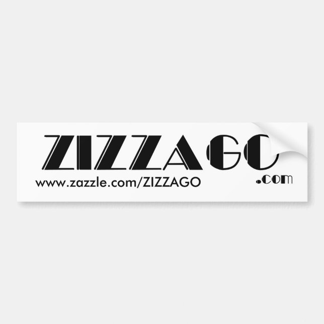 Adesivo Para Carro Bumper Sticker Business ZIZZAGO (Frente)