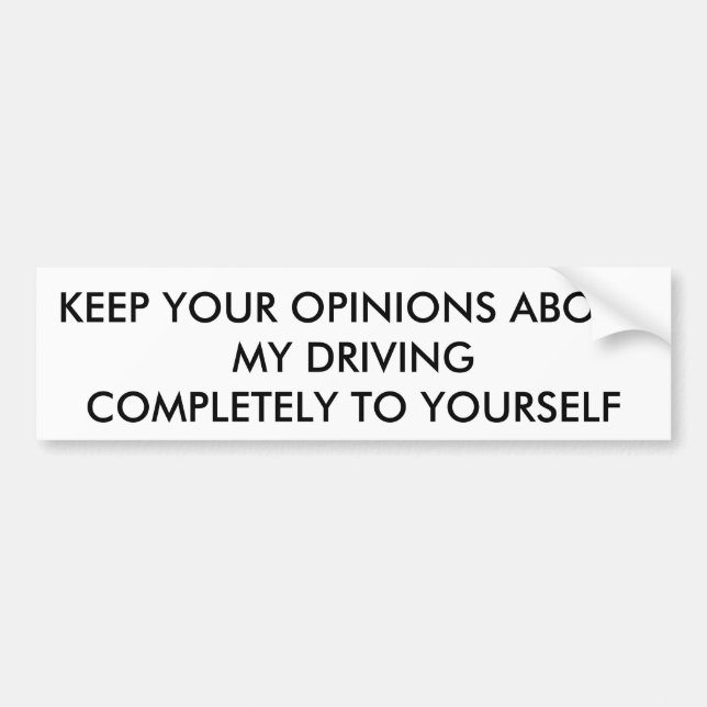 ADESIVO PARA CARRO "BUMPER STICKER FOR FAST DRIVER" (Frente)