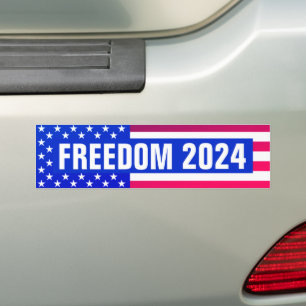 Adesivo Para Carro Bumper Sticker Freedom 2024 (flag)