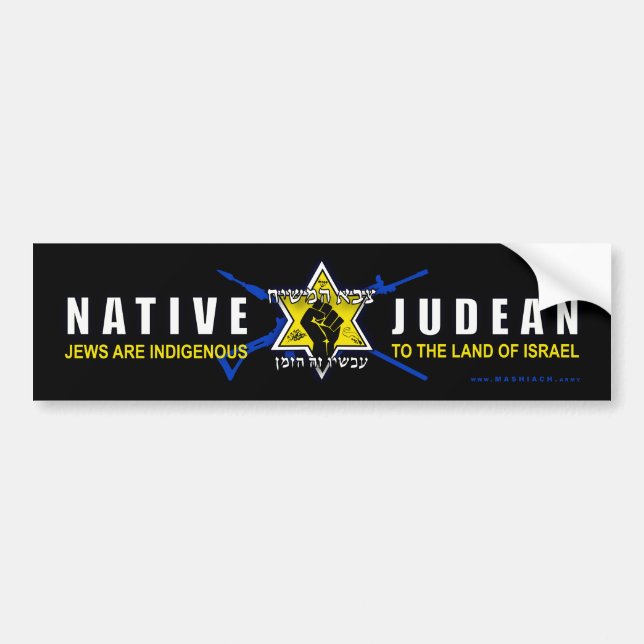 Adesivo Para Carro Bumper Sticker "Judeano Nativo" (Frente)
