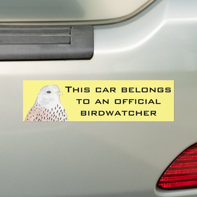 Adesivo Para Carro Bumper-Sticker Kestrel Americano Amarelo (No carro)