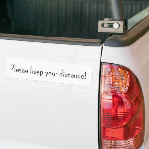 Adesivo Para Carro Bumper Sticker Mantenha a sua distância