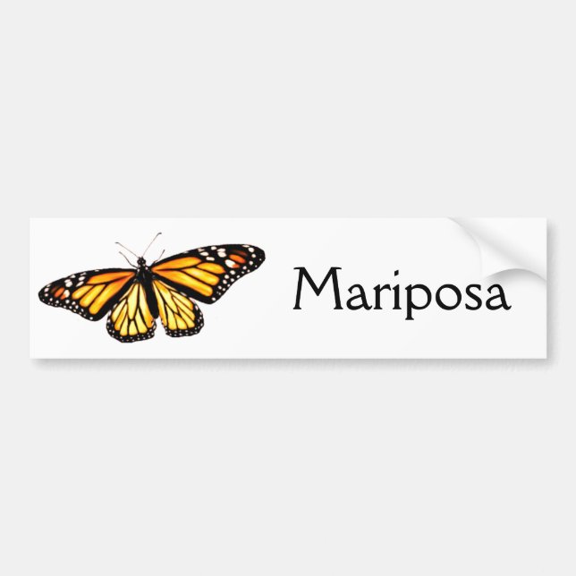 Adesivo Para Carro Bumper Sticker Mariposa Monarca (Frente)
