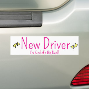 Adesivo Para Carro Bumper Sticker New Driver, eu sou meio que um gran