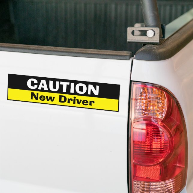 Adesivo Para Carro Bumper Sticker - Novo Driver de Precaução (No caminhão)
