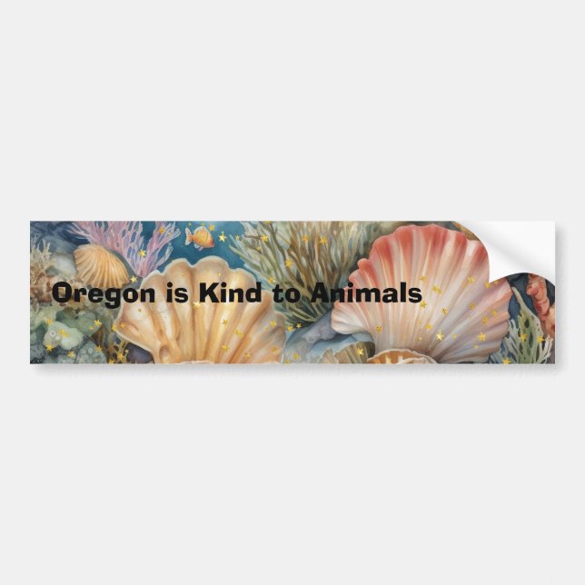 Adesivo Para Carro Bumper Sticker Oregon é gentil com animais (Frente)