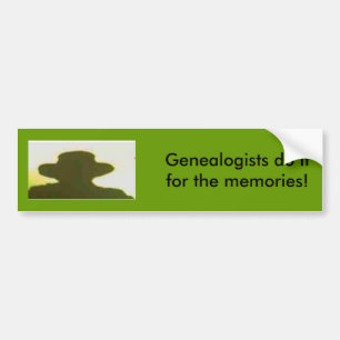 Adesivo Para Carro Bumper Sticker - Os genealogistas fazem-no por...