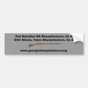 Adesivo Para Carro Bumper Sticker para os Sharpshooters da Geórgia 2
