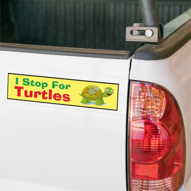Adesivo Para Carro Bumper Sticker - Paro para as tartarugas (No caminhão)
