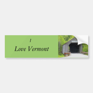 Adesivo Para Carro Bumper Sticker, Ponte Coberta Vermont